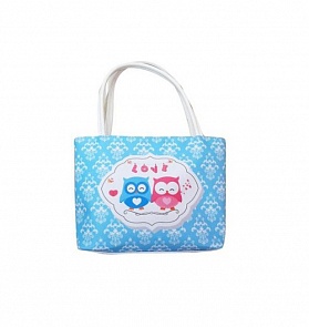 Сумочка для девочки Совушки, голубая, 23 см. (Msn Toys, 5148102)